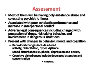Child substance misuse