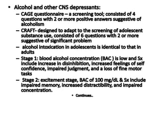 Child substance misuse