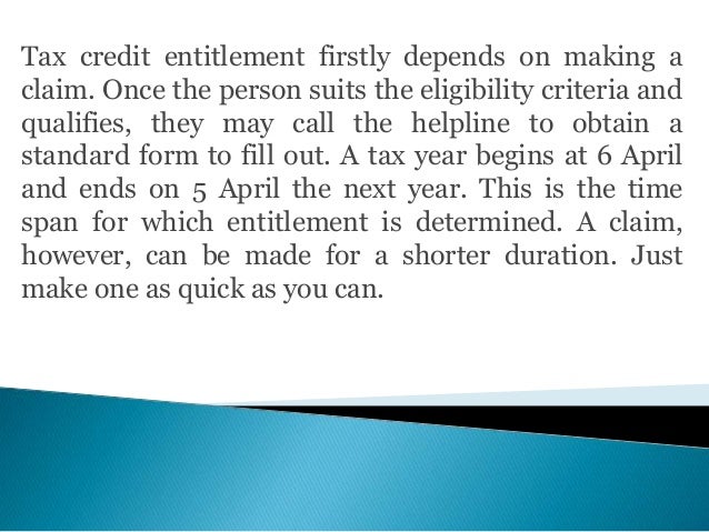 how much am i entitled to in tax credits