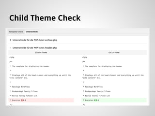 Child Theme Check
 