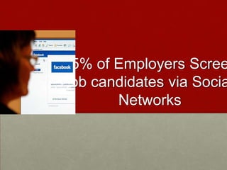 75% of Employers Screen job candidates via Social Networks