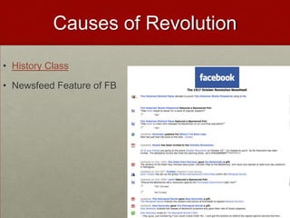 Causes of RevolutionHistory ClassNewsfeed Feature of FB