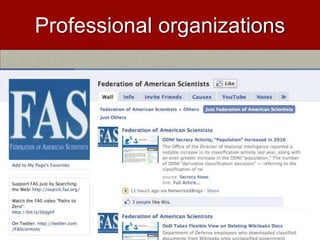 Professional organizations