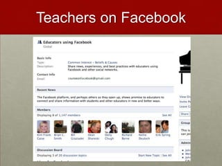 Teachers on Facebook