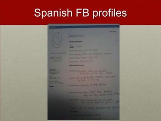 Spanish FB profiles