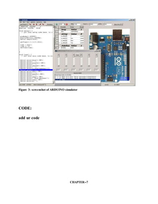 Figure 3: screenshot of ARDUINO simulator
CODE:
add ur code
CHAPTER--7
 