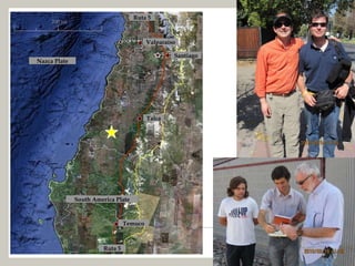 Bridge Team Members Mark Yashinsky, Team Leader Caltrans Rodrigo Oviedo Universidad Catolica de Chile Scott Ashford Oregon State University Luis Fargier-Gabaldon Universidad de los Andes, Merida . Matias Hube Universidad Catolica de Chile Traveled over 2000 km from Santiago to Temuco and back over 5 days Nazca Plate 200 mi Valparaíso South America Plate Temuco Talca Ruta 5 Ruta 5 Santiago 