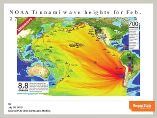 NOAA Tsunami wave heights for Feb. 27, 2010, 8.8 EQ 