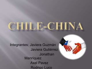 Integrantes: Javiera Guzmán
Javiera Gutiérrez
Jonathan
Manríquez
Axel Pavez
Rodrigo Luco
 