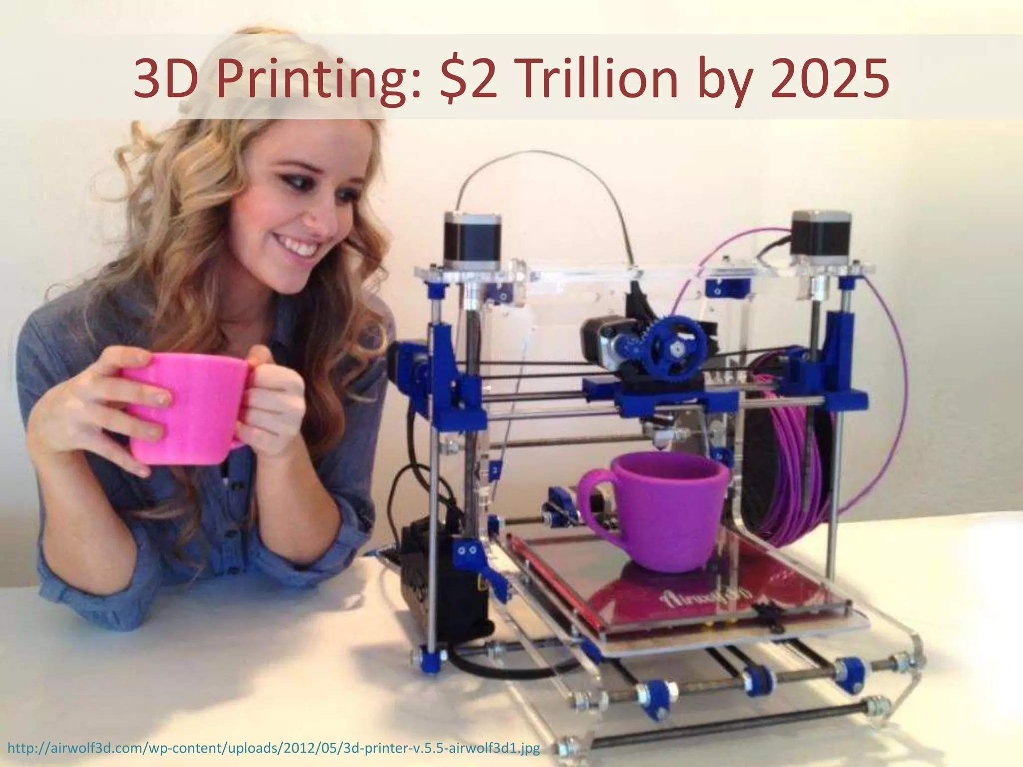 http://airwolf3d.com/wp-content/uploads/2012/05/3d-printer-v.5.5-airwolf3d1.jpg
3D Printing: $2 Trillion by 2025
 