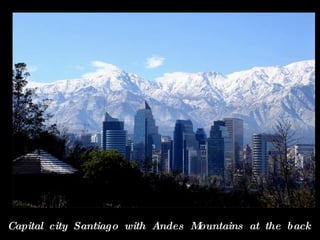 Capital  city  Santiago  with  Andes  Mountains  at  the  back  