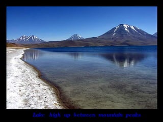 Lake  high  up  between  mountain  peaks 
