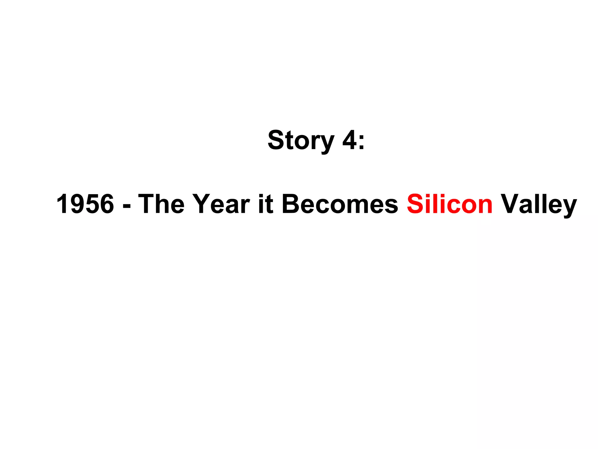 Lockheed Comes to Town - 1956Polaris missile SLBMBuilt by Lockheed Missiles Division in Sunnyvale20,000 employees by 1960 From 0 in 4 yearsHP: 3,000 employees 1960