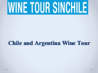 Chile and Argentina Wine Tour
 