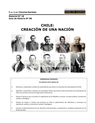 Chile creacio¦ün de una nacion