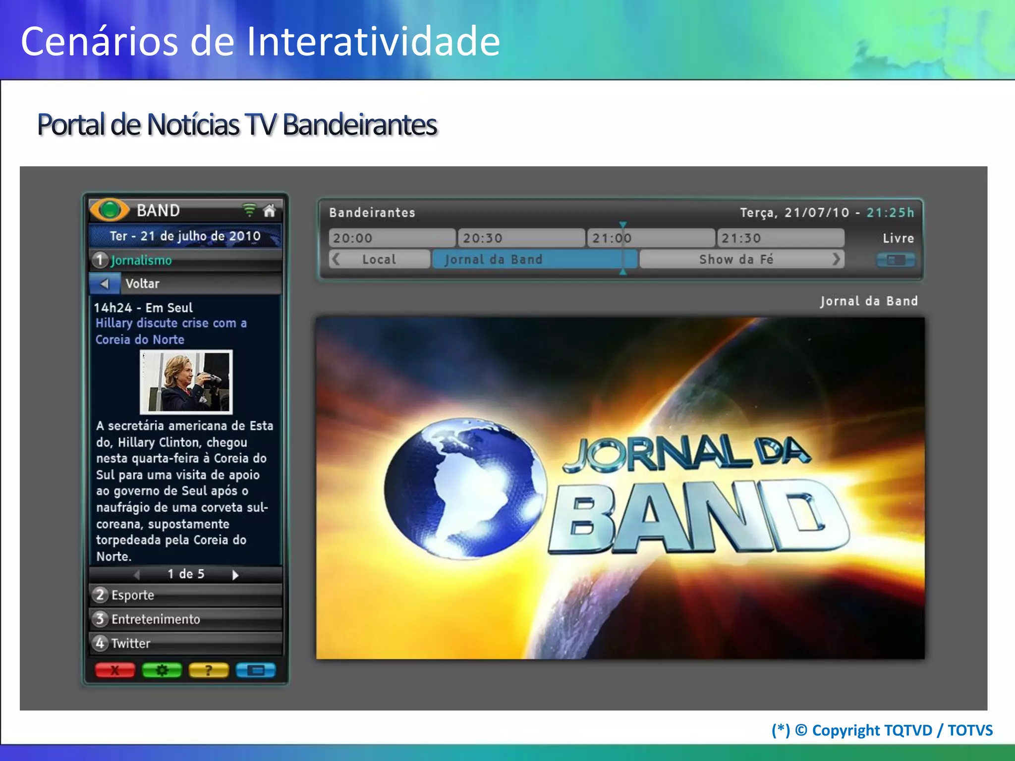 Cenários de Interatividade




                             (*) © Copyright TQTVD / TOTVS
 