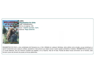 Chile, geografìa, flora y fauna.