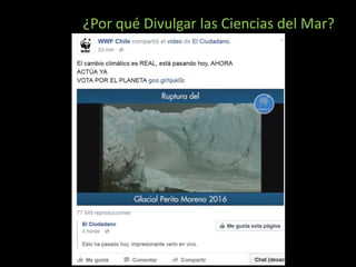 ¿Por qué Divulgar las Ciencias del Mar?
 