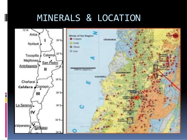 Map Of Chile And Its Big Natural Resources Map Of Chile And Its Big Natural Resources