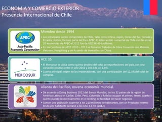 ECONOMIA Y COMERCIO EXTERIOR
Presencia Internacional de Chile
 
