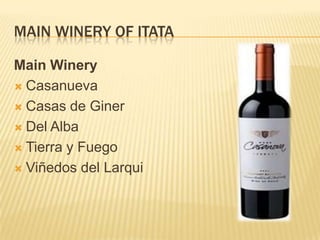 MAIN WINERY OF ITATAMainWineryCasanuevaCasas de GinerDel AlbaTierra y FuegoViñedos del Larqui