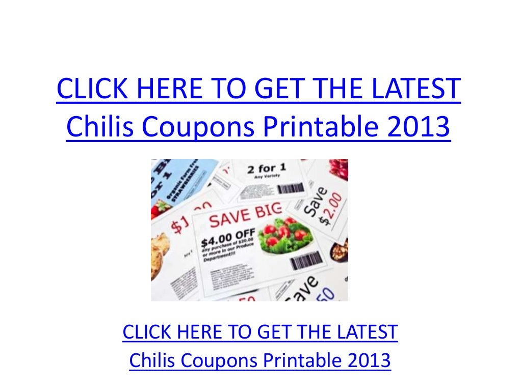 Chilis Coupons Printable 2013 Chilis Coupons Printable 2013
