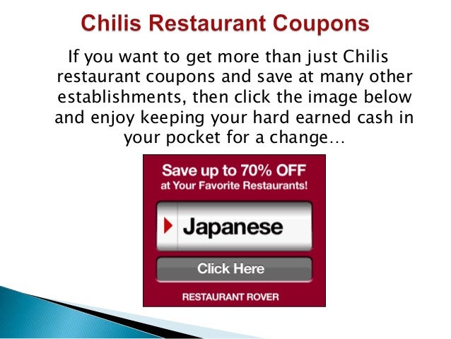 Chilis Restaurant Coupons