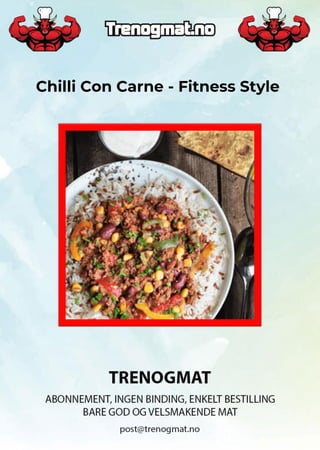 Chilli Con Carne - Fitness Style
 