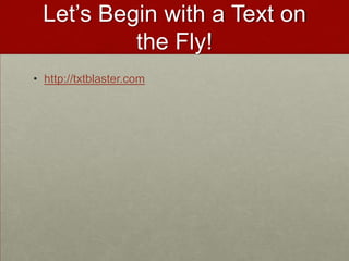 Mobile BloggingTumblrhttp://www.tumblr.com/Phone call, picture, text or video post directly to blogGoodies