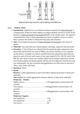 Widal Test Normal Report Format CHIM9-IT report presentation for medical laboratory | DOCX