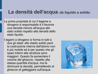 Chimica, 2012, acqua e vita, chiara m., 4 liceo scienze soc | PPT