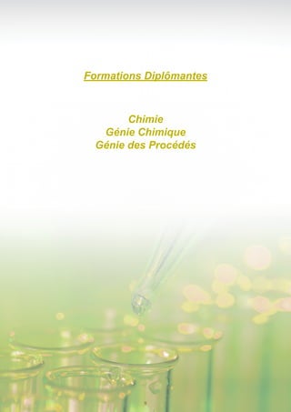 OBJECTIFS
■ Former des cadres, experts du processus analytique depuis
l’échantillonnage jusqu’à l’interprétation des résultats, le tout dans
un contexte d’assurance qualité.
Les secteurs d’activité visés sont : la chimie, la pétrochimie, l’éner-
gie, le transport, la pharmacie, la santé, les biotechnologies, l’envi-
ronnement, l’agroalimentaire
PUBLICS
■ Adultes en reprise d’études (ayant quitté la formation initiale)
DURÉE
■ La durée de la formation est de 12 mois dont 6 mois de cours,
de travaux dirigés, de travaux pratiques et d’un projet, et 6 mois
de stage en entreprise.
PRÉ REQUIS
■ Salariés et demandeurs d’emploi titulaires d’un bac+4 dans le
domaine, ou au minimum un bac+2 dans le domaine et une expé-
rience professionnelle significative.
PROGRAMME
Contenu susceptible d’évoluer
■ Méthodologies analytiques et analyses industrielles
■ Bonnes pratiques et instrumentations analytiques
■ Travaux pratiques
■ Projet échantillonnage
■ Projet global
■ Stage de fin d’études
DHET Echantillonnage Analyses Physico-chimiques
Responsable : Yolande Lucchese
DÉPOT DE CANDIDATURE : De mars à juin
6
RÉFÉRENTIEL MÉTIER
■ Dans le privé, ils travaillent au sein de services de contrôle ou
de R&D de grands groupes comme de PME. Ils assurent des
fonctions de management tant dans le domaine de l’analyse et de
l’échantillonnage que de l’assurance qualité.
■ Dans le public, ces experts évoluent dans des structures de re-
cherche ou de recherche et enseignement. Les principales fonc-
tions se déclinent comme suit :
■ ingénieur recherche & développement,
■ responsable mesures et analyses,
■ ingénieur technico-commercial,
■ expert technique,
■ ingénieur d’analyse industrielle,
■ ingénieur qualité,
■ auditeur qualité,
■ ingénieur conseil à l’interface entre les activités commerciales
et techniques,
■ responsable Laboratoire,
■ chef de projet,
■ intervenant formateur.
COÛT DE LA FORMATION :
Une équipe de conseillers vous proposera les financements adaptés à votre situation.
Sonia PIGUET
05 34 32 31 06
sonia.piguet@inp-toulouse.fr
Sophie THIEBAUD-ROUX
05 34 32 35 04
sophie.thiebaudroux@ensiacet.fr
 