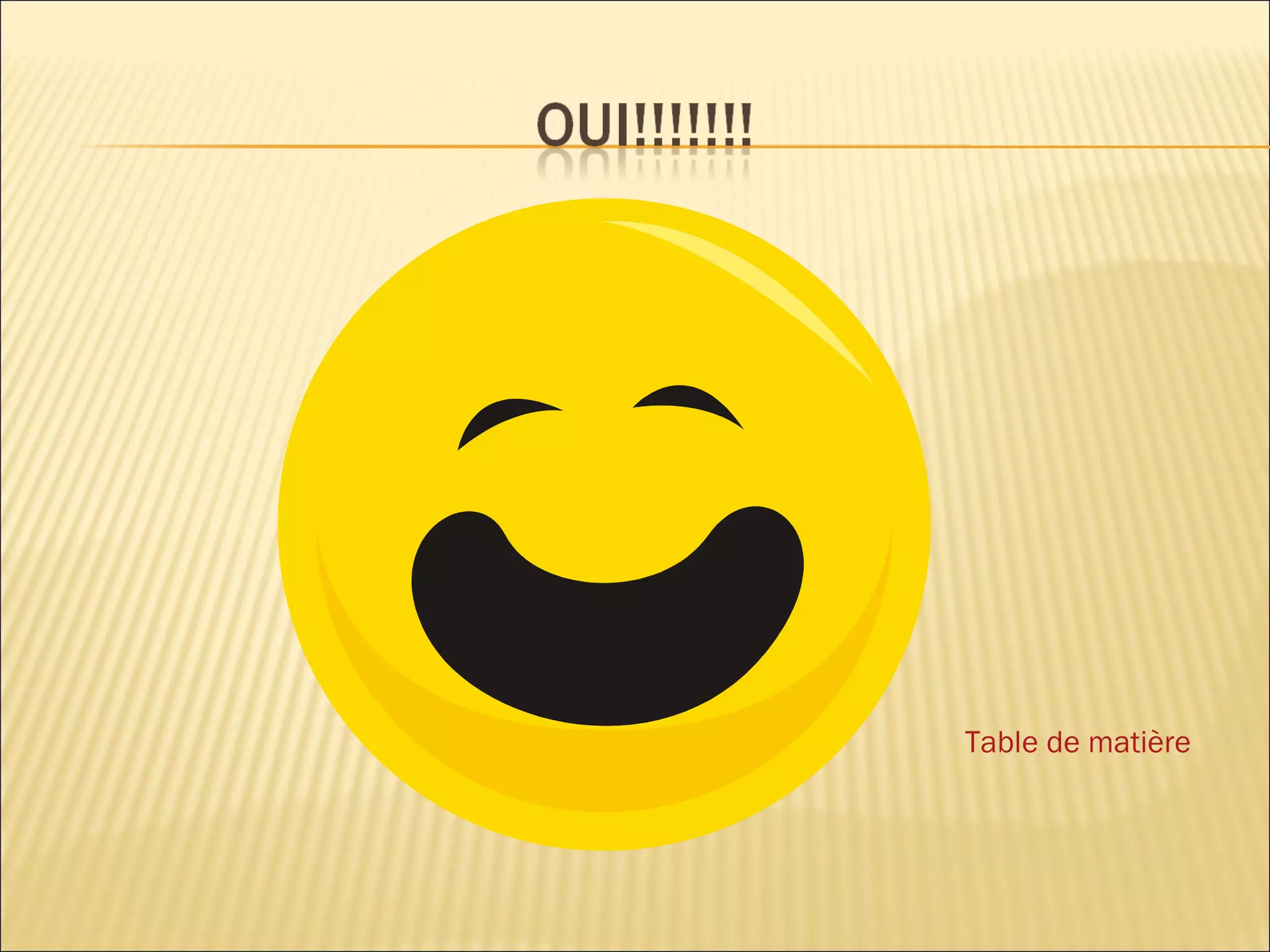 Table de matière 