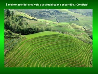 É melhor acender uma vela que amaldiçoar a escuridão. ( Confúcio )  