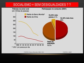 SOCIALISMO = SEM DESIGUALDADES ? ? 