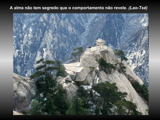 A alma não tem segredo que o comportamento não revele.  (Lao-Tsé) 