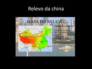 Relevo da china
 
