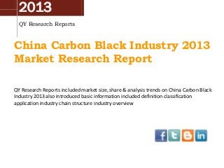 2013
QY Research Reports

China Carbon Black Industry 2013
Market Research Report
QY Research Reports included market size, share & analysis trends on China Carbon Black
Industry 2013 also introduced basic information included definition classification
application industry chain structure industry overview

 