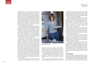 26
Week in China
Winter 2014
tablished itself as a new focal point for domestic
winemaking. One of China’s poorest provinces,
Ningxia is staking much of its future on the wine
industry. In the late 1990s the local authorities
started to invest in the wastelands near the Yellow
River and the eastern slopes of the Helan Moun-
tains, building new roads and waterways. The plan
is to establish a‘million mu’of vineyards by 2020
(about 67,000 hectares, or more than the wine
industry in New Zealand, according to Decanter
China magazine) and encourage at least 100
wineries to set up in the province.
Such strong backing has already encouraged a
host of new wineries to come to Ningxia, includ-
ing independents like Silver Heights and Helan
Qingque, as well as larger operators such as
COFCO and Changyu, and two joint ventures with
international winemakers – Pernod Ricard’s Do-
maine Helan Mountains, one of the early pio-
neers, and Moet Hennessy’s Domaine Chandon,
which has just launched two new sparkling wines
from grapes grown nearby (see insert).
Emma Gao’s Silver Heights is one of the
favourites when it comes to media coverage. Her
winery is a small one – based in few sheds on the
outskirts of the provincial capital – and it makes
just 40,000 bottles a year. But her Bordeaux
blends have an outsized reputation, selling at pre-
mium prices to hotels and restaurants around
the country. Gao says that an altitude of 1,200
metres, the sunshine and dry wind, and the loom-
ing presence of the Helan Mountains, which pro-
tect the vineyard, all help in growing local grapes
that can be made into good wine. Significant
changes in temperature between day and night
are another plus, she says, in fostering the phe-
nolic content of the local grapes (or in layman’s
terms, the characteristics that shape taste, colour
and mouthfeel).
The growing season is relatively short in
Ningxia and the temperatures can be extreme,
ranging by as much as 60 degrees centigrade be-
tween the peaks of summer and winter. The vine-
yards, clustered around the provincial capital of
Yinchuan, get no more than 200mm of rain a
year, relying instead on the Yellow River for water.
“On the other hand, the climate gives us the ad-
vantage of a disease-free environment, which
means that we don’t need pesticides,” Gao sug-
gests.
To the north west of Ningxia is Xinjiang,
China’s biggest grape producer and home to some
The Little
Red Book
of the largest wineries (Citic Guoan’s estate is said
to produce six million bottles a year). Most of the
winemaking takes place along the southern edge
of the Tianshan Mountains, particularly around
the cities of Turpan and Bayingol.
Here the growing period is short too and there
is always the risk that the first frost arrives early,
killing the crop. The climate contributes to a com-
mon problem for China’s winemakers: that
grapes don’t ripen enough because they lack the
time to mature, or even that they are picked
ahead of schedule by farmers fearing poor
weather could ruin the harvest.
The climate in Xinjiang is even drier than
Ningxia, with not much more than 70mm of rain
a year. But that hasn’t discouraged new arrivals,
including another premium producer called Tian-
sai (see box insert for an interview with Lilian
Carter, its flying winemaker).
Yunnan is the newcomer to China’s winegrow-
ing scene. The vineyards there are much further
to the south in latitude terms but the weather is
cooler because of the altitude, so its wineries are
hoping to resist the twin threats of summer rain
and the deep-freeze of winter.
Moet Hennessy is trying its luck in Yunnan too,
at the Shangri-La Deqin winery. Perched in the
foothills of the Himalayas at altitudes 20 times
higher than Bordeaux, the Shangri-La has taken
50-year leases on dozens of village vineyards on
steep hillsides in the area. The combination of soil,
sunshine and climate should grow the type of
grapes to make robust, Bordeaux-style wine, Moet
hopes.
The weather
One reason why Yunnan is generating a buzz as
the potential (Chinese) El Dorado for winemakers
is its microclimate. The winegrowing regions have
similar summer temperatures to Bordeaux. Sum-
mer rainfall is only two-thirds of the French
Emma Gao at work
PhotoSource:JanisMiglavs
 