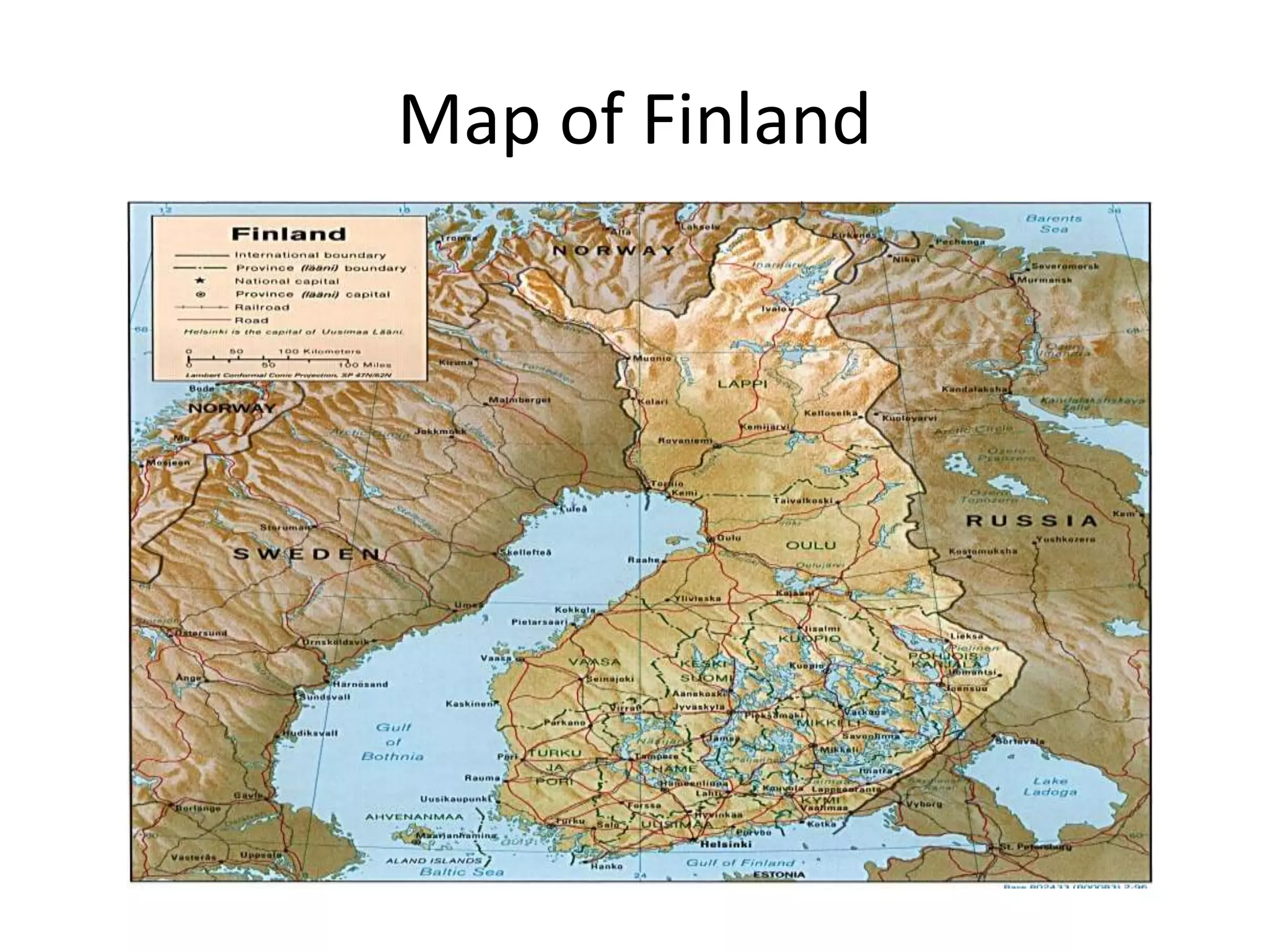 Map of Finland