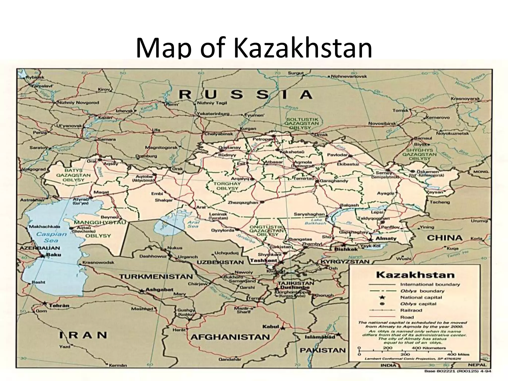 Map of Kazakhstan
