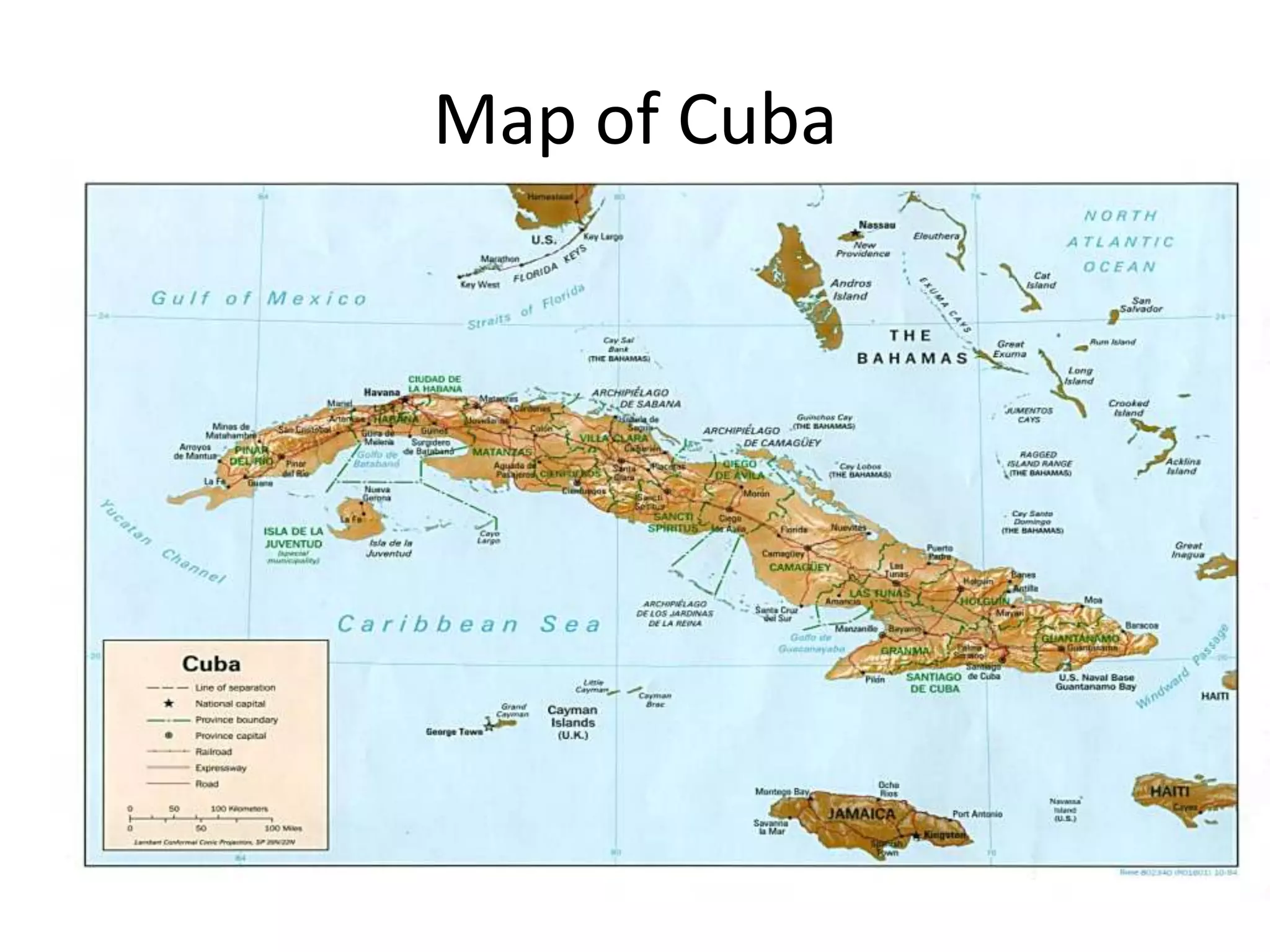 Map of Cuba