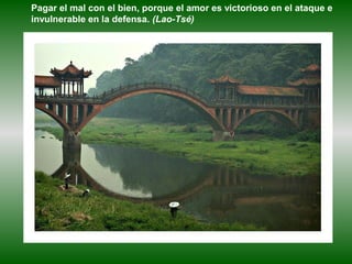 Pagar el mal con el bien, porque el amor es victorioso en el ataque e
invulnerable en la defensa. (Lao-Tsé)
 