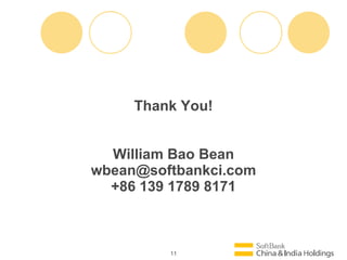 Thank You! William Bao Bean [email_address]   +86 139 1789 8171  