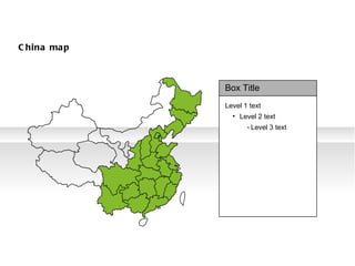 China and world map editable | PPT