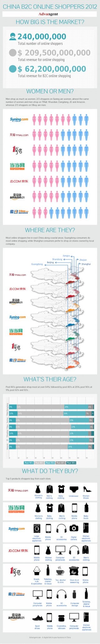 China b2 c online shoppers 2012 new