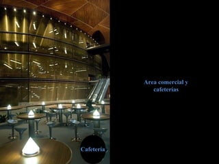CafeteríaCafetería
Area comercial yArea comercial y
cafeteríascafeterías
 
