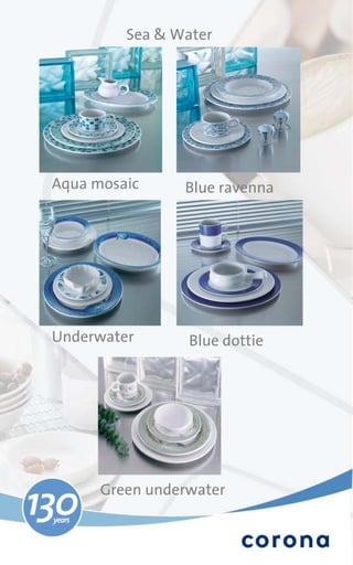Sea & Water




Aqua mosaic     Blue ravenna




Underwater       Blue dottie




      Green underwater
 