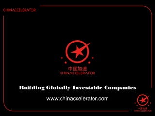 Building Globally Investable Companies
www.chinaccelerator.com

 