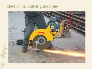 Electric rail cutting machine
 